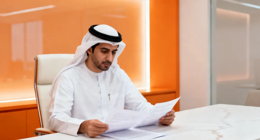 Multi-jurisdictional commercial contracts review under UAE Commercial Transactions Law with corporate documents and digital signature tools.