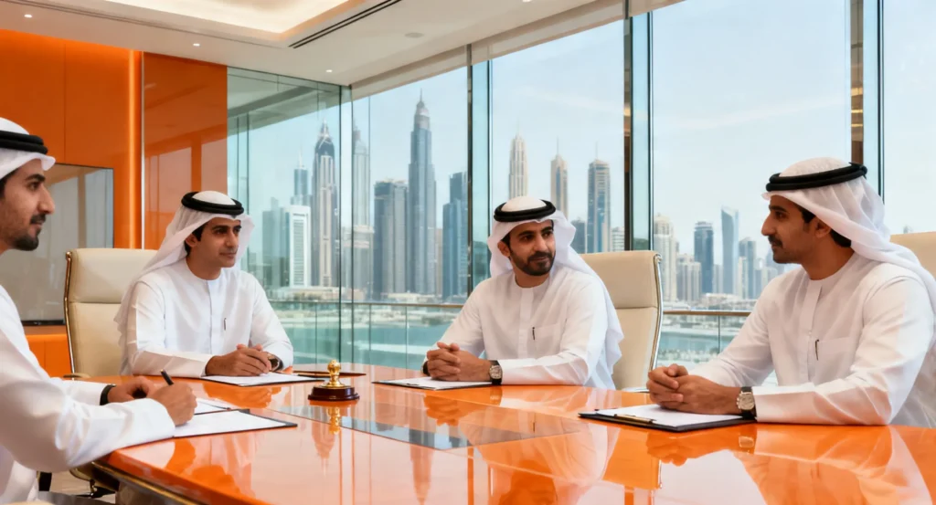 Corporate governance framework under UAE commercial companies law demonstrating board structures, UBO registers, and compliance pathways.