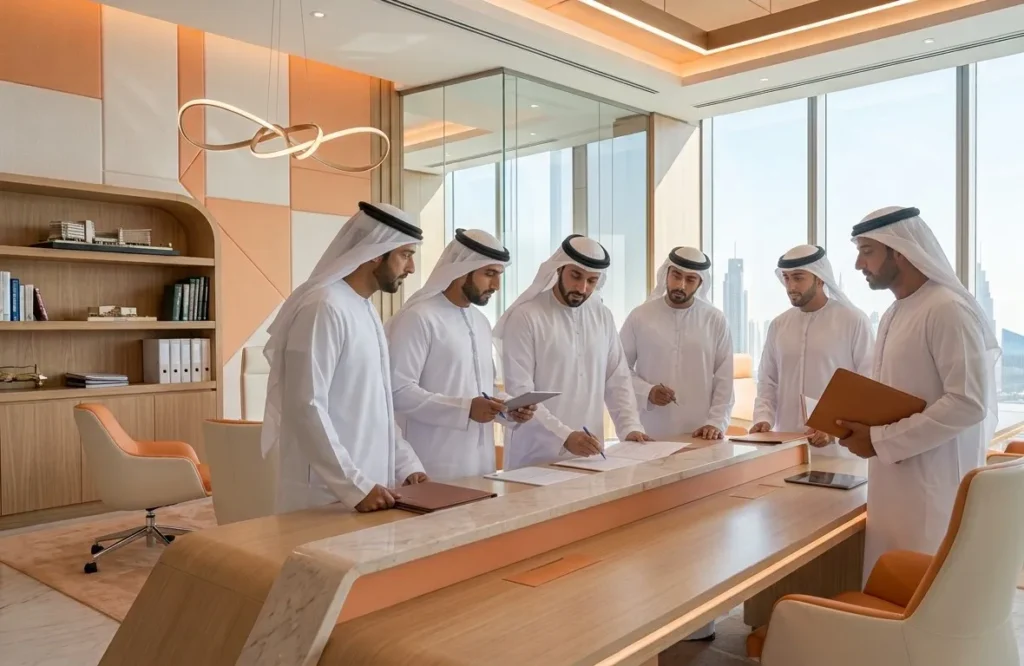 Business legal setup in Abu Dhabi Global Market ADGM financial district.